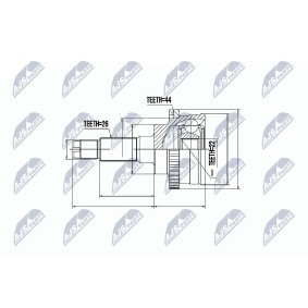 NTY NPZ-MZ-016 Drivknute MAZDA FAMILIA 5 (BA)