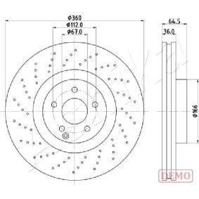 Achetez des Disque de frein ASHIKA 60-00-0527C à prix pour 120,65&nbsp;&euro;