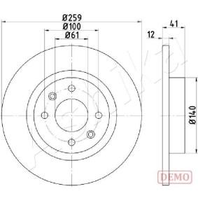 Achetez des Disque de frein ASHIKA 60-00-0719C à prix pour 28,08&nbsp;&euro;