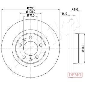 Achetez des Disque de frein ASHIKA 61-00-0612C à prix pour 58,53&nbsp;&euro;