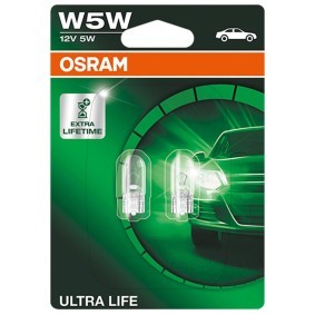 OSRAM 2825ULT-02B Glødelampe nummerskiltlys MAZDA 323 F 6 (BJ) 1.6 95 hk Bensinmotor