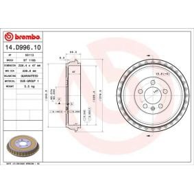 BREMBO 14.D996.10 Tambor de travão SEAT ARONA