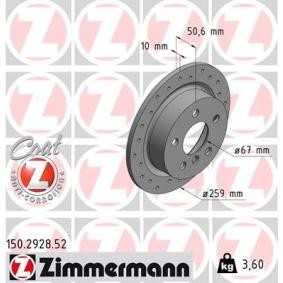 Köp Bromsskiva av ZIMMERMANN 150.2928.52 till det låga priset 948,64&nbsp;kr