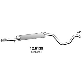 Mittelschalldämpfer 12.6139 für FIAT