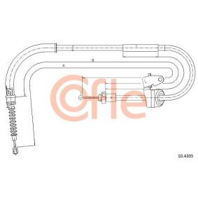 COFLE 92.10.4305 Cabo de freio de mão MINI Hatchback (R50, R53) 1.4 75 cv Diesel