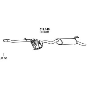 PEDOL 012.140 Endschalldämpfer FIAT BRAVA (182) 1.9 65 PS Diesel