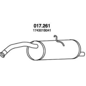 PEDOL 017.261 Endschalldämpfer TOYOTA STARLET