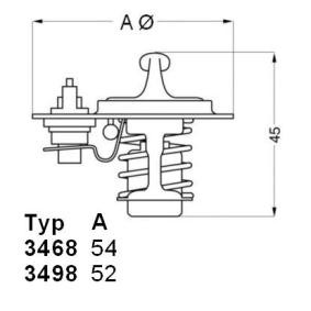 WAHLER 3498.88D Termostat MAZDA FAMILIA 5 (BG8) 1.8 114 hk Bensinmotor