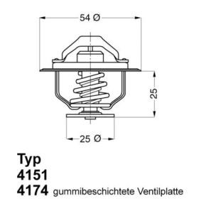 WAHLER 4174.82D Thermostat FIAT DUCATO Kasten (230L) 2.8 87 PS Diesel