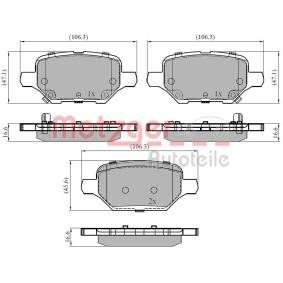 Køb Bremseklodser af METZGER 1170932 til den lave pris 230,54&nbsp;kr.