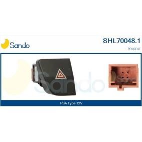 SANDO SHL70048.1 Varningsblinkers knapp PEUGEOT 5008 (0U_, 0E_)