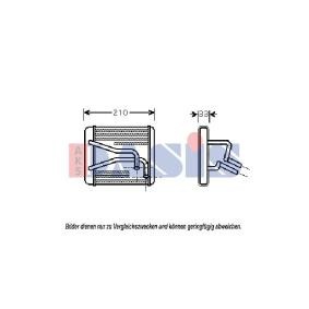AKS DASIS 516015N Radiatore riscaldamento KIA SHUMA
