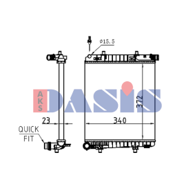 AKS DASIS 820820N Klimaverdampfer PORSCHE
