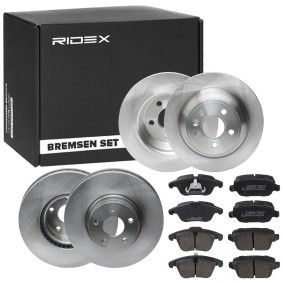 RIDEX 3405B1655 Kit dischi e pastiglie FORD MONDEO 4 (BA7) 2.2 175 CV Diesel