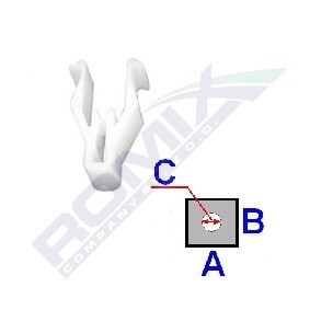 ROMIX C60512 Moldura de puerta KIA