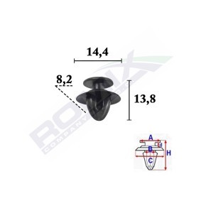 Halteclip, Innenraumverkleidung C70577 VOLVO XC70 von ROMIX