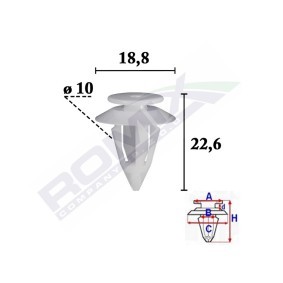 ROMIX C70584 Moldura de puerta MERCEDES-BENZ Clase A