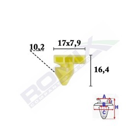 ROMIX C70589 Moldura de puerta NISSAN
