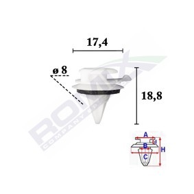 ROMIX C70612 Moldura de puerta LAND ROVER