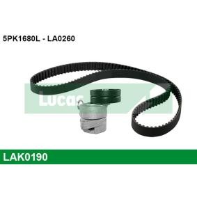 Compre Jogo de correias trapezoidais estriadas da LUCAS LAK0190 a um preço baixo por 54,89&nbsp;&euro;