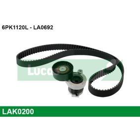 LUCAS LAK0200 Keilrippenriemensatz RENAULT Clio 4 Grandtour (KH_) 1.5 75 PS Diesel