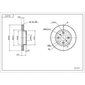 HART 214 373 Bremsscheiben TOYOTA COROLLA Compact (_E10_) 2.0 72 PS Diesel