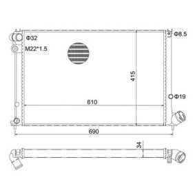 HART 603 215 Kühler CITROËN Xantia Kombi (X1_, X2_)