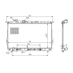 HART 603 814 Radiateur HYUNDAI SONATA 4 (EF) 2.5 160 CV Essence