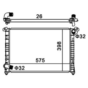 HART 611 968 Radiador MINI Hatchback (R50, R53) 1.4 75 cv Otto