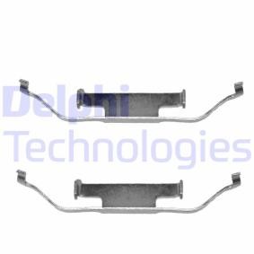 DELPHI LX0136 Zubehörsatz, Scheibenbremsbelag BMW 5 Touring (E34) 3.8 340 PS Otto