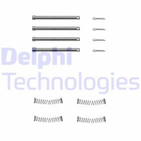 DELPHI LX0233 Zubehörsatz, Scheibenbremsbelag LAND ROVER Defender Pritsche / Fahrgestell (L316) 2.2 122 PS Diesel