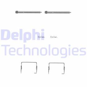 DELPHI LX0264 Zubehörsatz, Scheibenbremsbelag RENAULT LAGUNA 1 (B56, 556) 1.6 107 PS Otto
