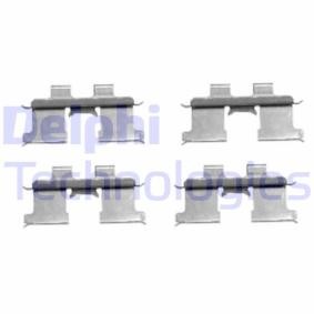 DELPHI LX0467 Kit d'accessoires, plaquette de frein à disque HYUNDAI SONATA V (NF) 2.0 144 CV Essence