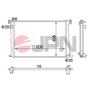 JPN 60C9010-JPN Radiador MINI Paceman (R61) 1.6 116 cv Motor otto