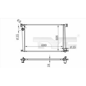 TYC 703-0011 Radiador MINI Paceman (R61) 1.6 116 cv Motor otto