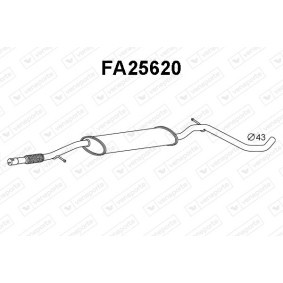 Mittelschalldämpfer FA25620 für FIAT