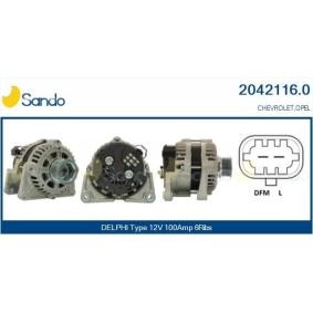 SANDO 2042116.0 Alternateur CHEVROLET CRUZE (J300) 1.8 137 CV Essence