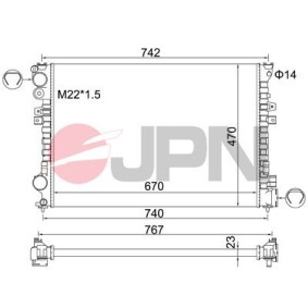 JPN 60C9011-JPN Radiador LANCIA ZETA