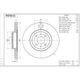 AISIN P6F941S Disque de frein LANCIA LYBRA SW (839BX) 1.6 103 CV Essence