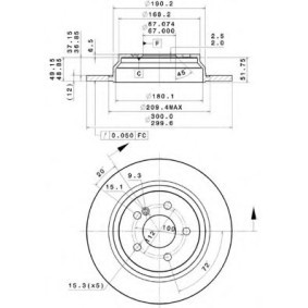 Köp Bromsskiva av METZGER 14970 V till det låga priset 861,13&nbsp;kr