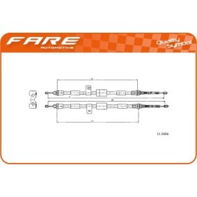 Achetez des Câble de frein à main FARE SA 18242 à prix pour 81,02&nbsp;&euro;