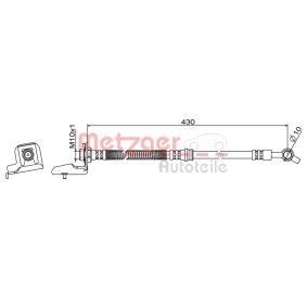 METZGER 4111866 Latiguillos de freno HYUNDAI TUCSON (JM) 2.0 136 cv Motor otto