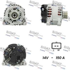 SIDAT A12VA0004A2 Generator PEUGEOT 207 SW (WK_) 1.6 90 hk Diesel