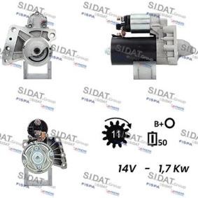 SIDAT S12BH0646A2 Motor de arranque MINI Paceman (R61) 1.6 116 cv Motor otto