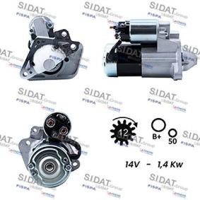 SIDAT S12MH0012A2 Anlasser RENAULT THALIA 2 (LU1/2) 1.5 64 PS Diesel