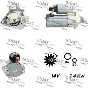 SIDAT S12VA0012A2 Anlasser RENAULT THALIA 2 (LU1/2) 1.5 64 PS Diesel