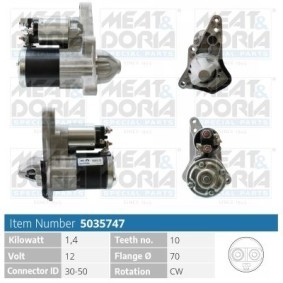 MEAT & DORIA 5035747 Anlasser RENAULT Megane 4 Grandtour (K9A/M/N_) 1.6 115 PS Otto