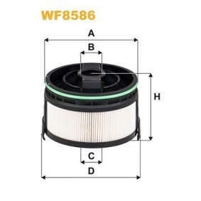 WIX FILTERS WF8586 Filtro carburante MERCEDES-BENZ Classe C Sedan (W205) 2.0 306 CV Ibrido