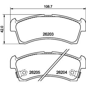 Acquista Kit pastiglie freni da HELLA 8DB 355 040-481 a buon mercato per soli 209,08&nbsp;&euro;