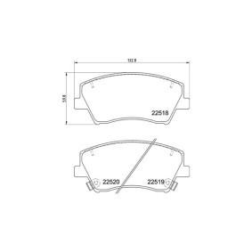 Bremsbeläge 363700430107 für HYUNDAI